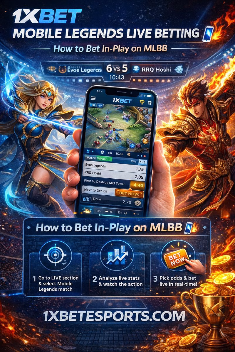 1xBet Mobile Legends Real Live Betting 📱🔥 (In-Play MLBB Guide)