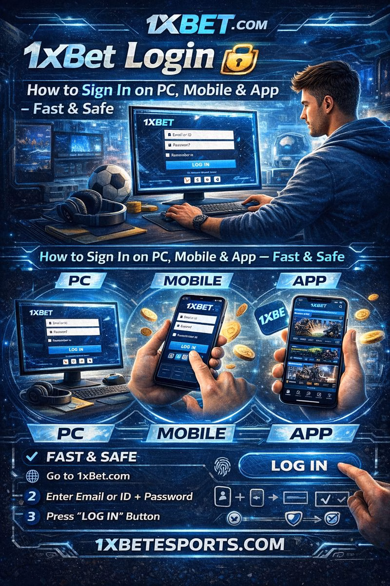 1xBet Login (2026) 🔐 How to Sign In on PC, Mobile & App – Fast & Safe